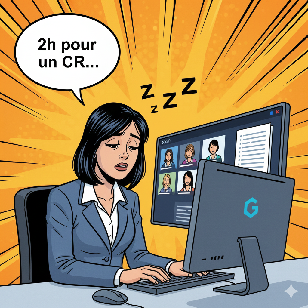 Julie avant - Chef de projet fatiguée